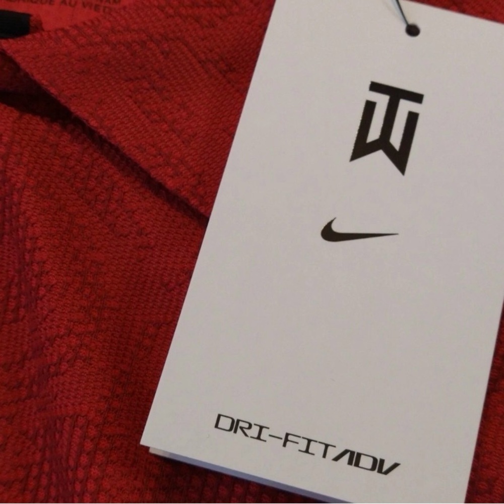 Nike Dri-FIT ADV Tiger Woods Golf Polo - Size 2XL - DH0711 687 - Red / Black NEW - Picture 5 of 7